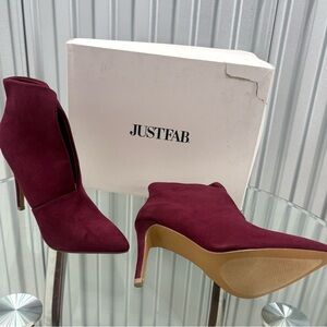 JustFab Women's Deep Red Stiletto Heels